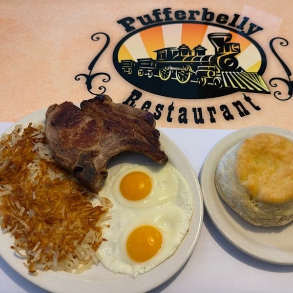 Ham Steak and Eggs.