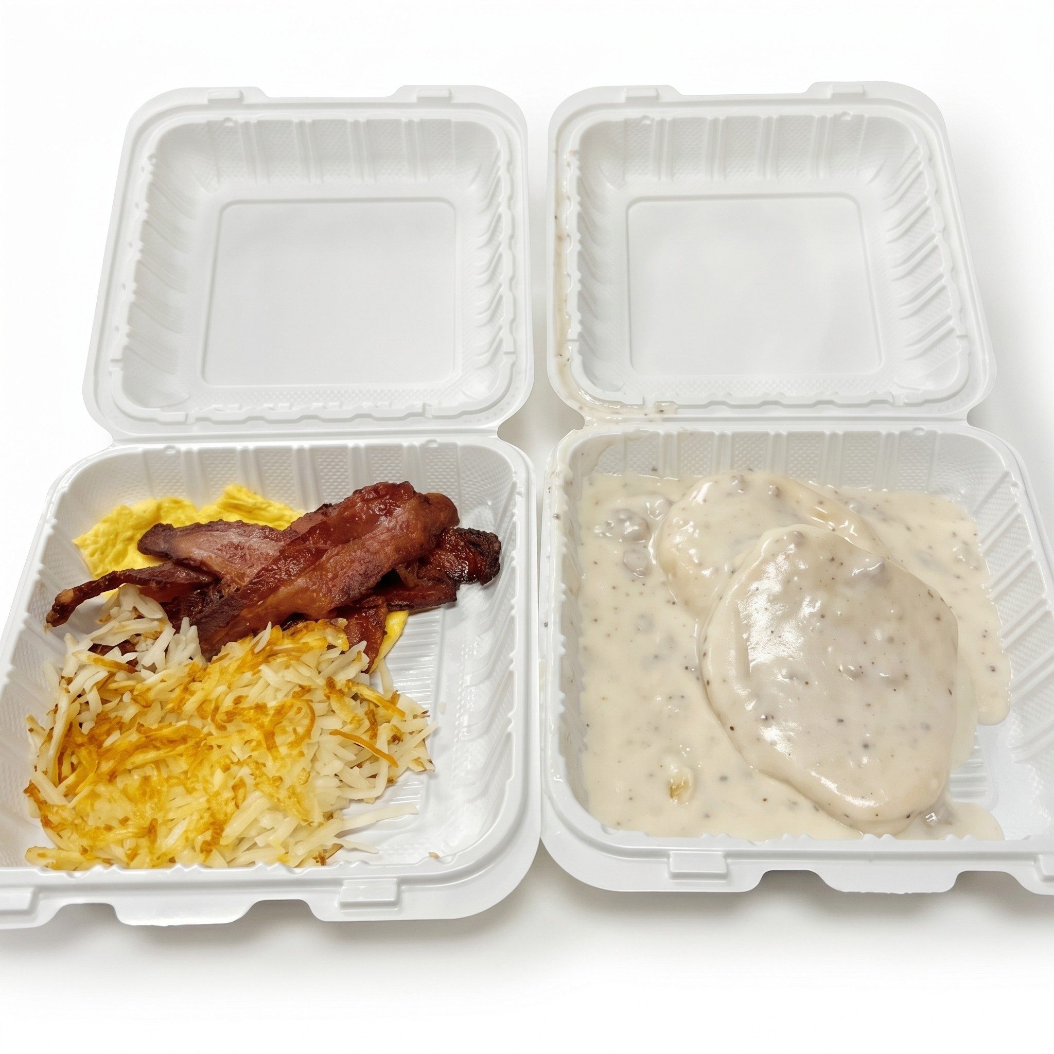 Biscuit & Gravy, Meat & Eggs.