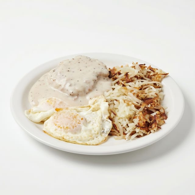 Senior Chicken Fried Steak Breakfast.