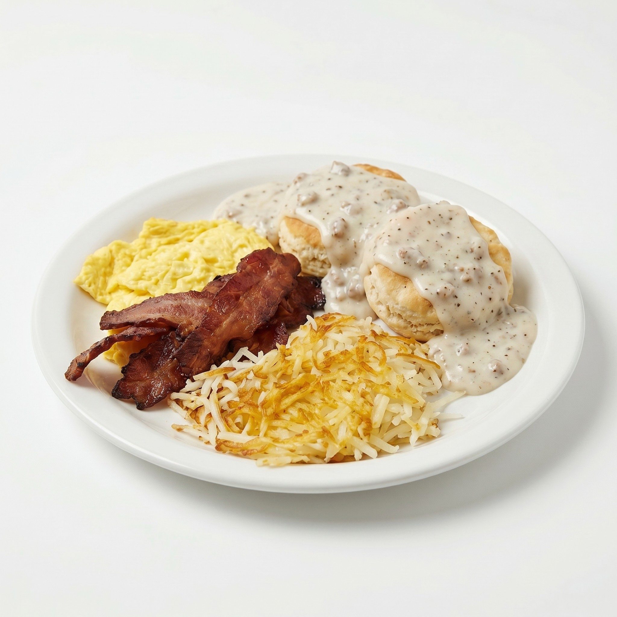 Biscuit & Gravy, Meat & Eggs.